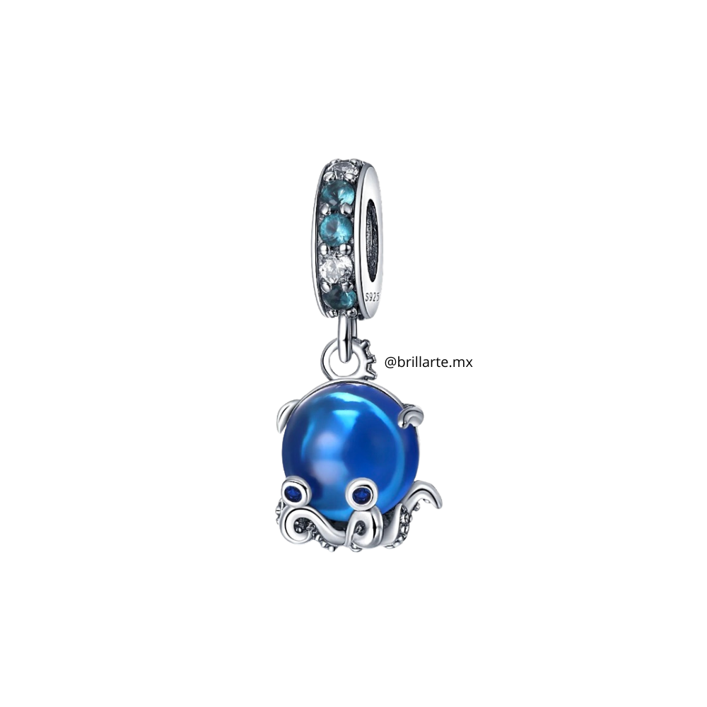 Charm pulpo azul