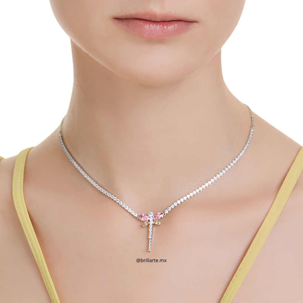 Collar Tennis Ariana Grande x Swarovski, Libélula Lila