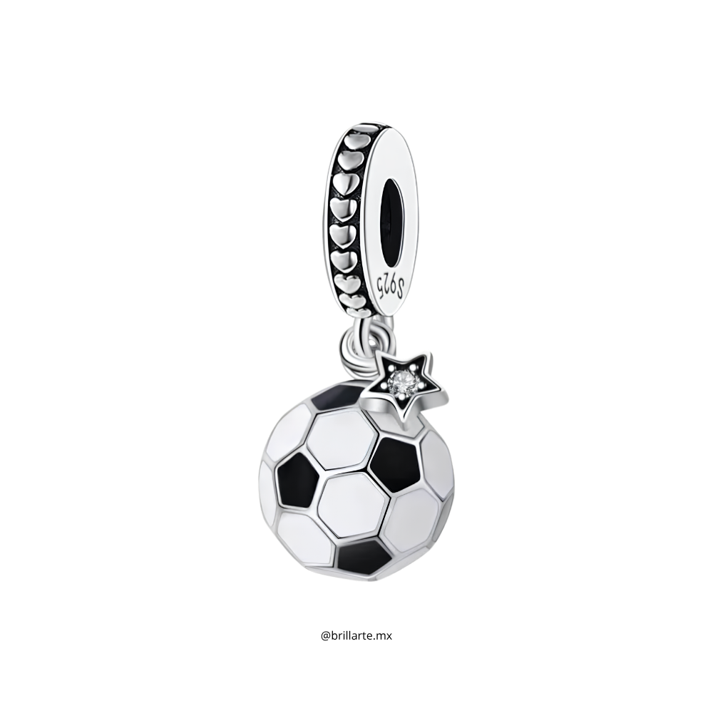 Charm colgante pelota con estrella