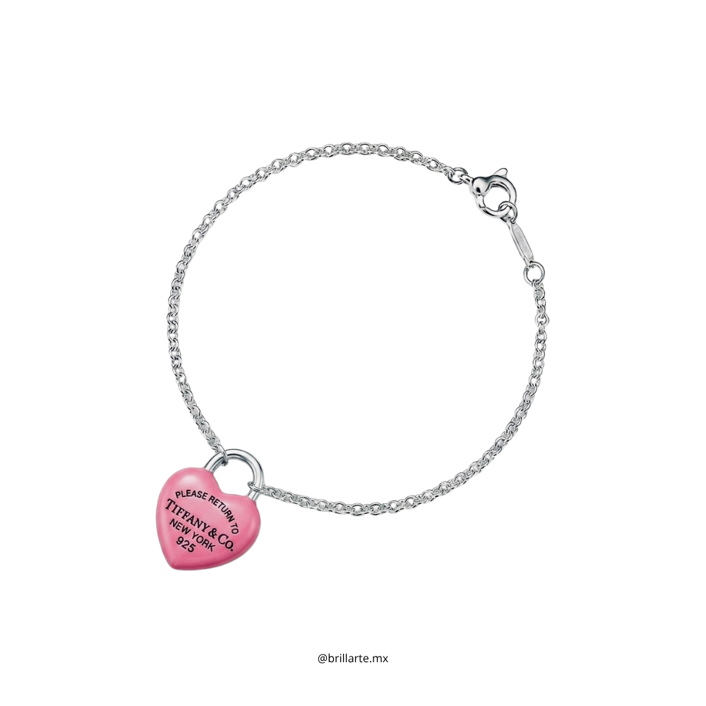 Brazalete full heart rosa Tiffany