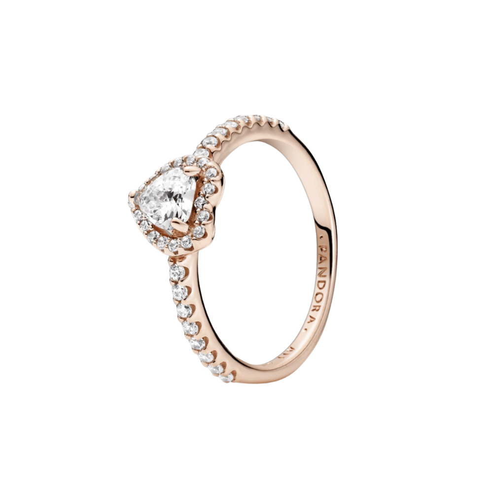 Anillo corazón dorado