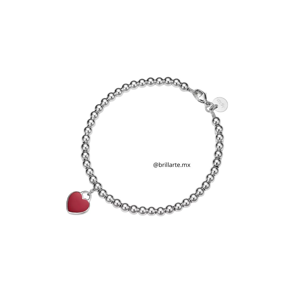 Pulsera Tiffany roja con logo