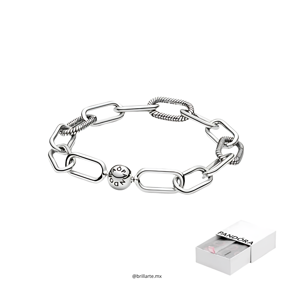 Brazalete eslabones con logo