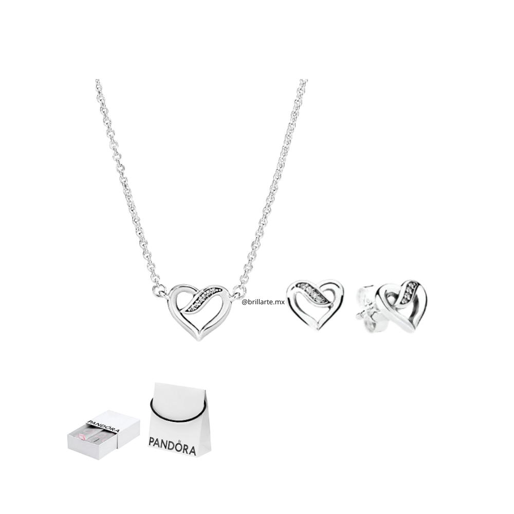 Set corazón con zirconias