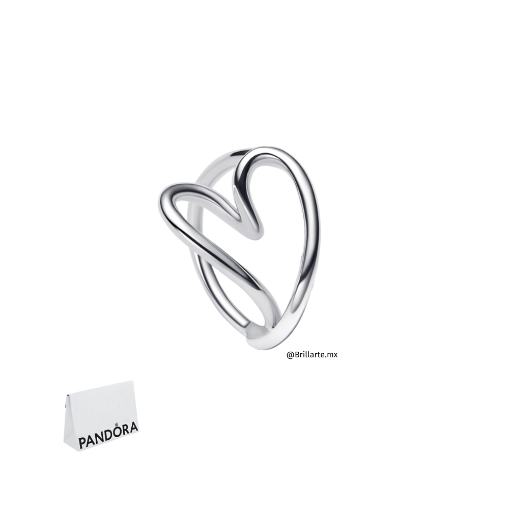 Anillo corazón forma orgánica