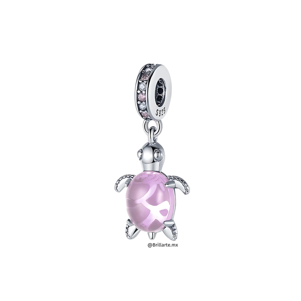 Charm tortuga rosa