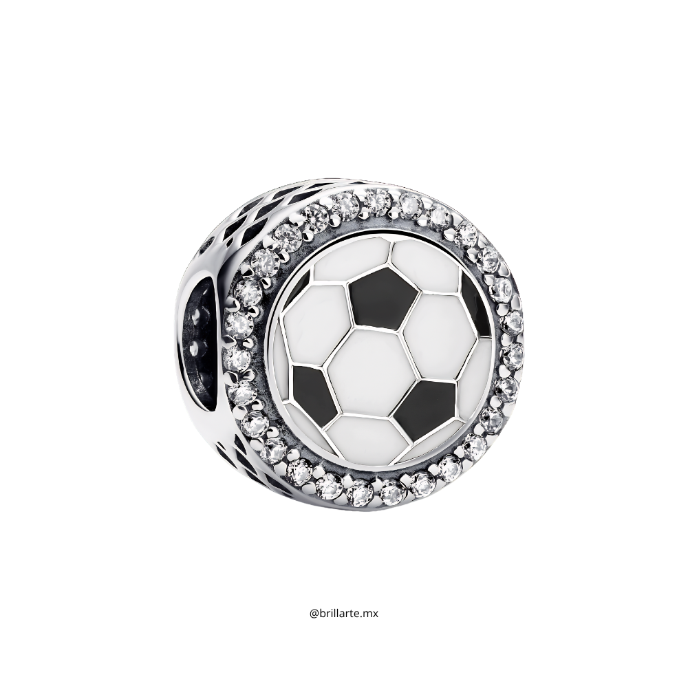 Charm pelota futbol con brillos