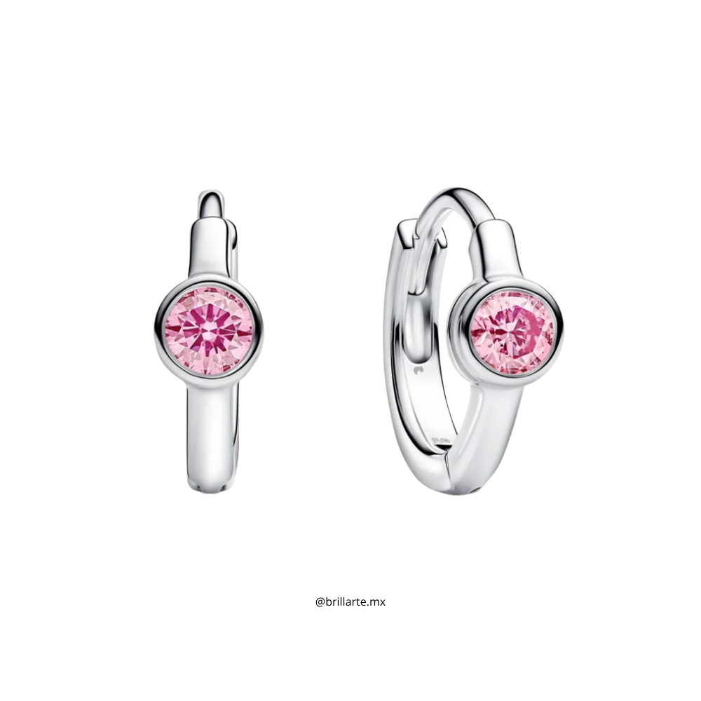 Aretes gema rosa