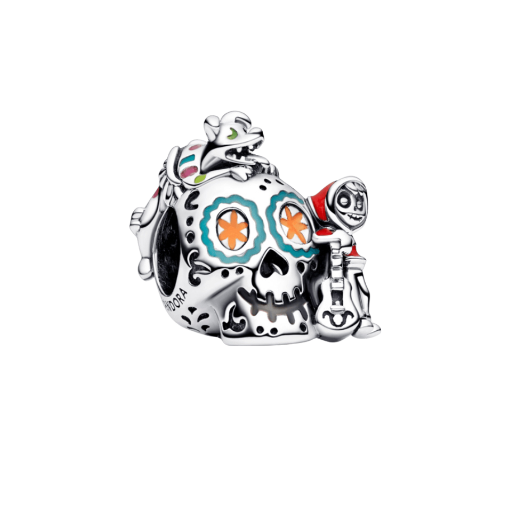 Charm calavera de Miguel y Dante de Coco de Disney Pixar