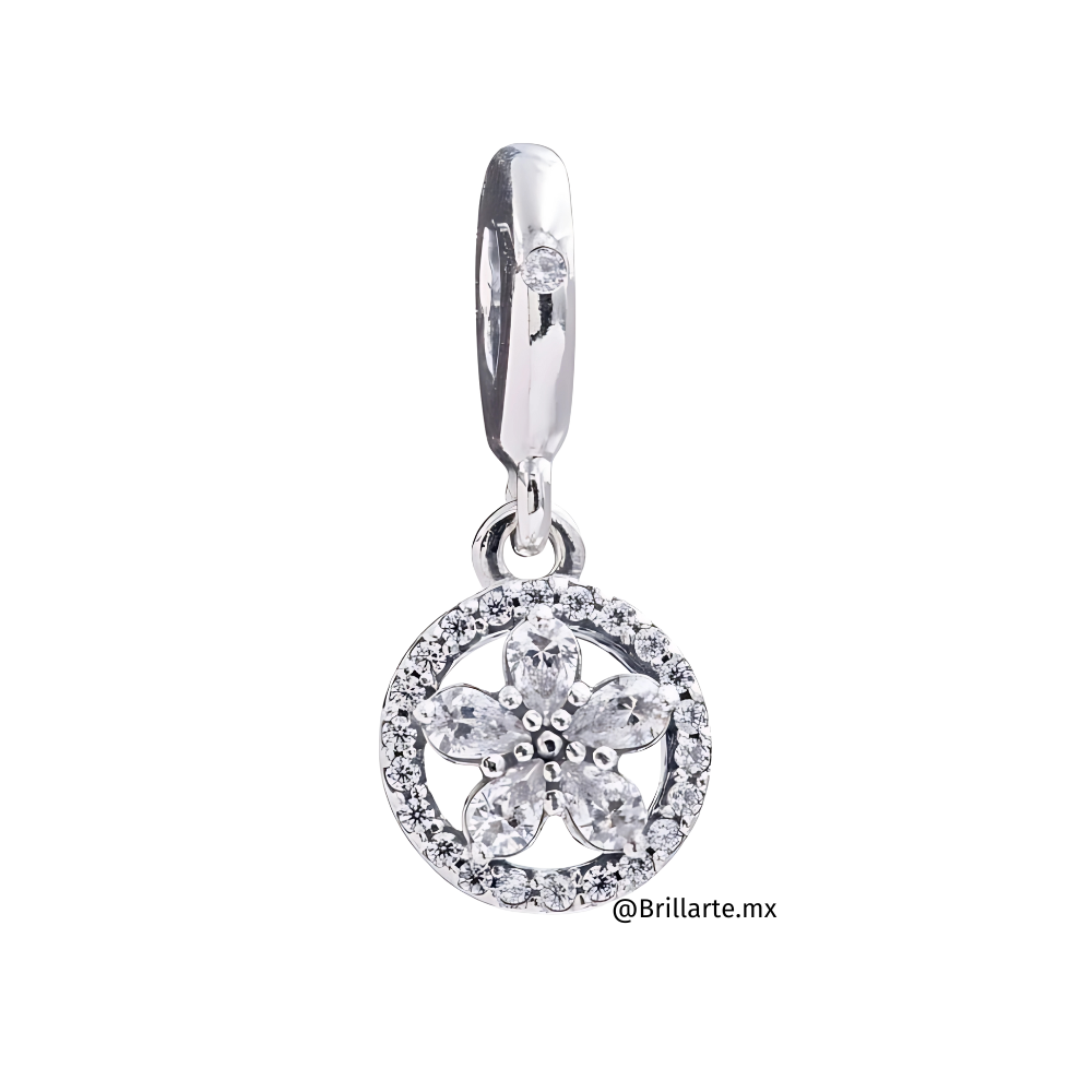 Charm copo de nieve colgante