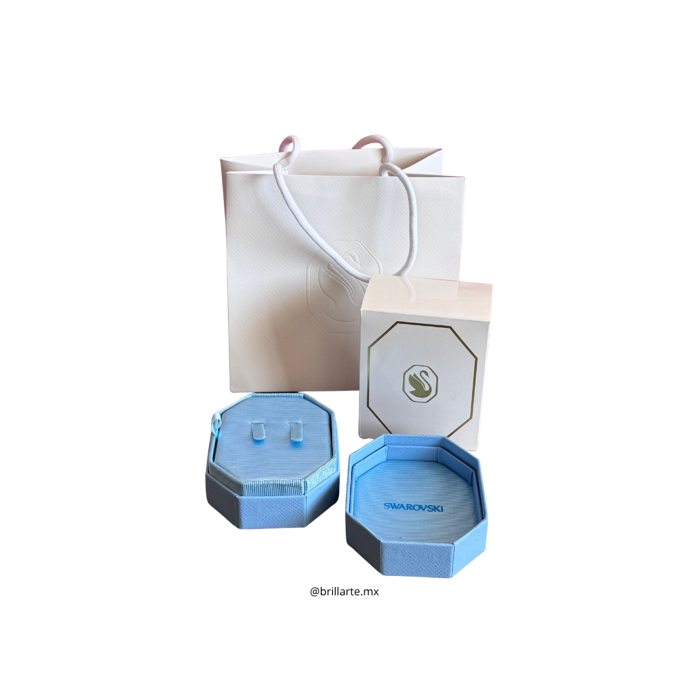 Kit regalo Swarovski aretes color azul