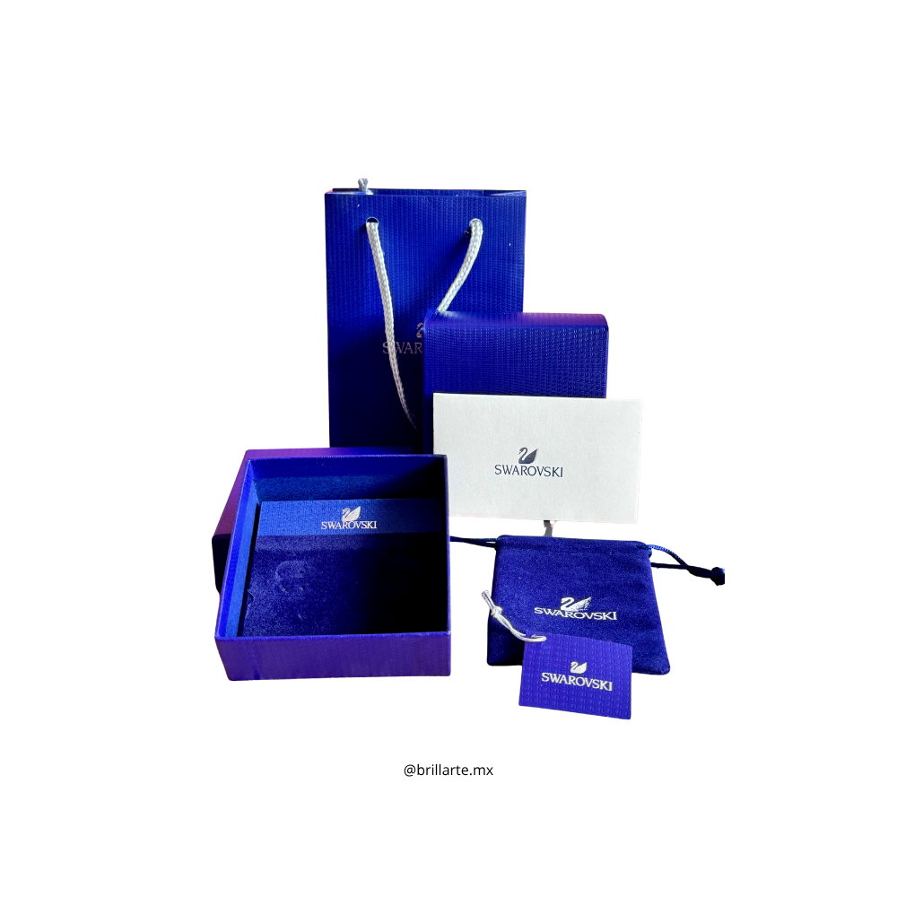 Kit regalo Swarovski azul marino aretes