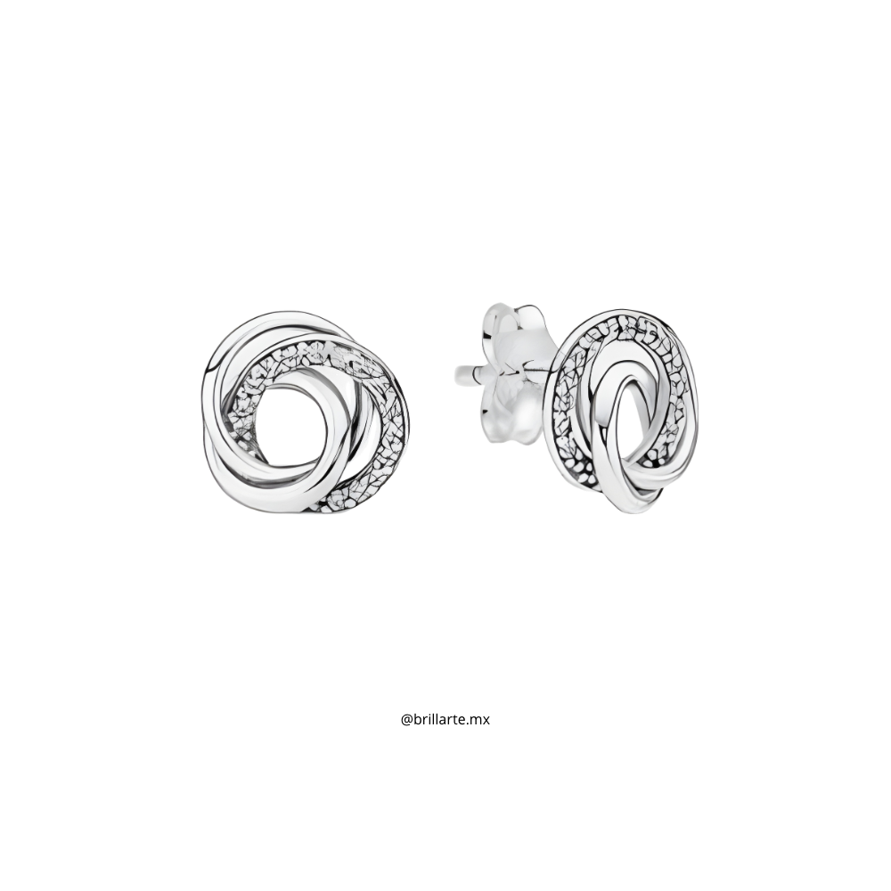 Aretes círculos entrelazados Familia