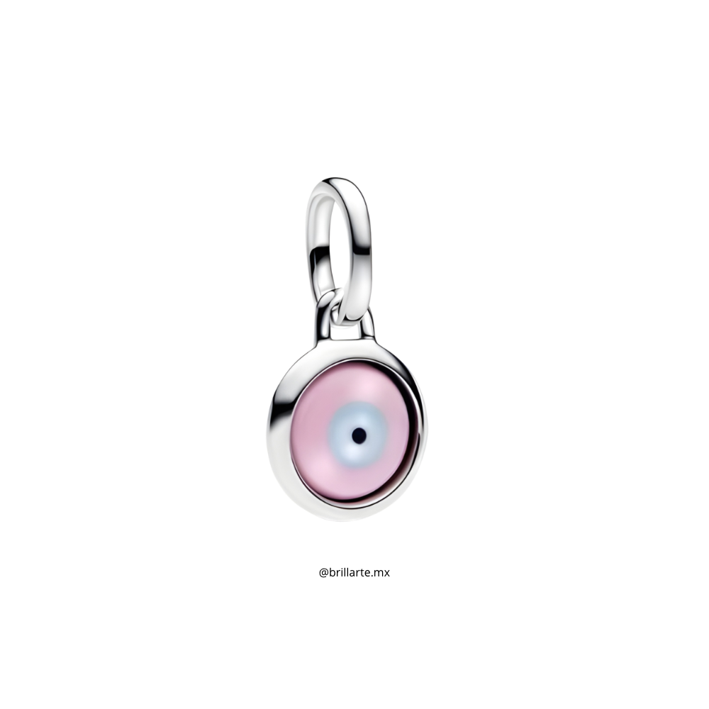 Charm colgante ojo turco rosa