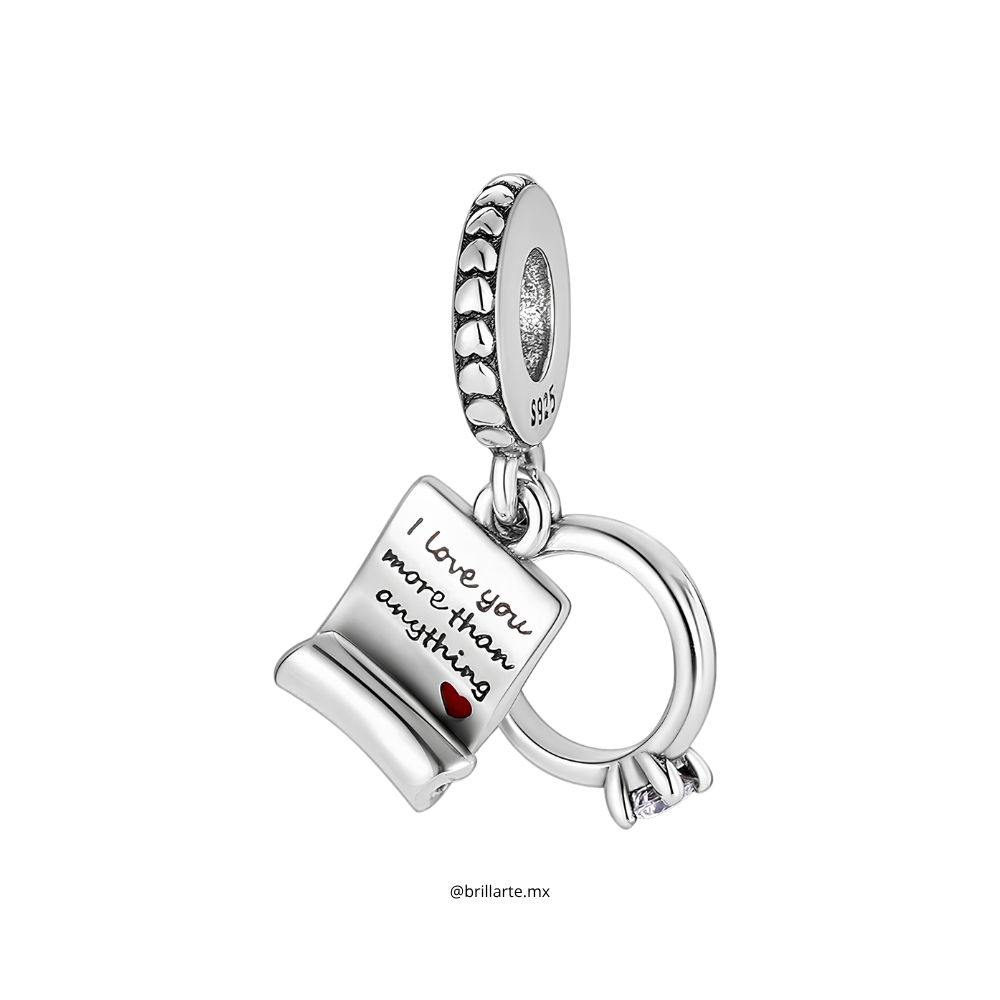 Charm anillo con carta