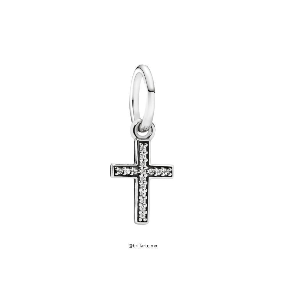 Charm colgante cruz resplandeciente