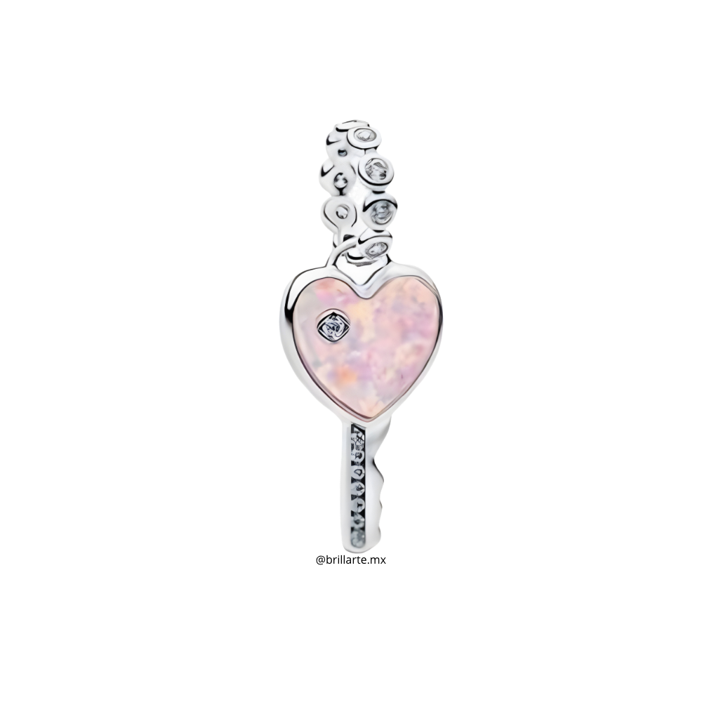 Charm llave corazón