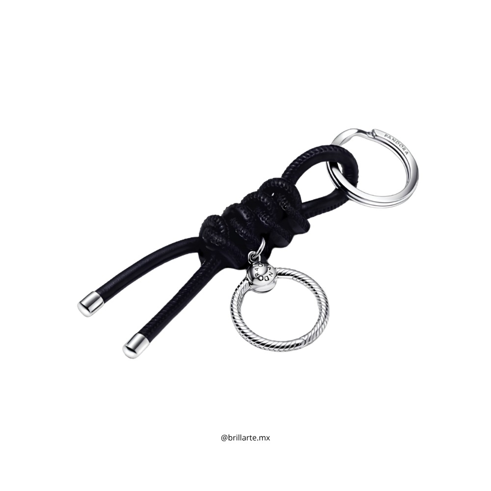 Llavero negro para charms