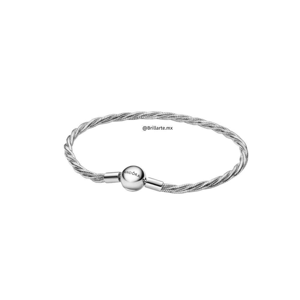 Brazalete trenzado con logo
