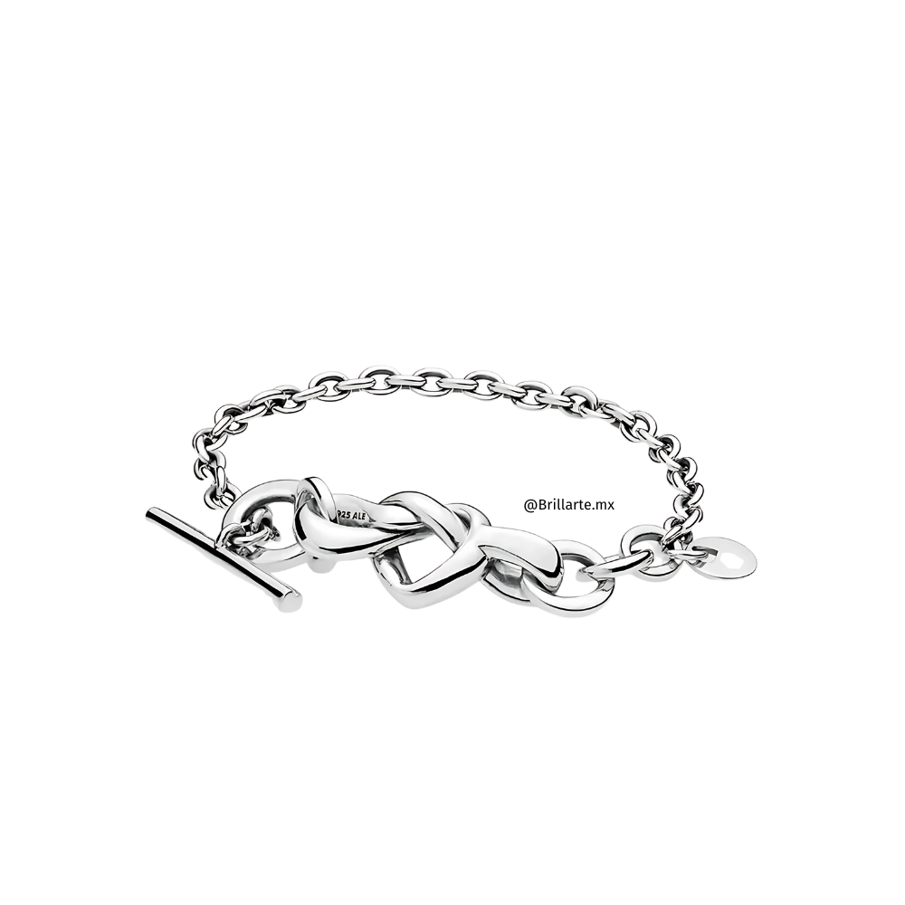Brazalete corazones entrelazados con logo