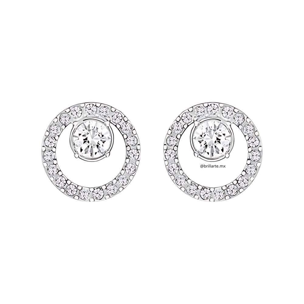 Aretes círculo con brillos