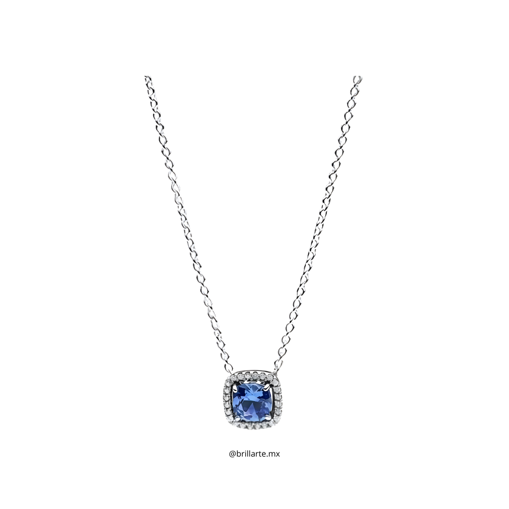 Collar cuadrado azul