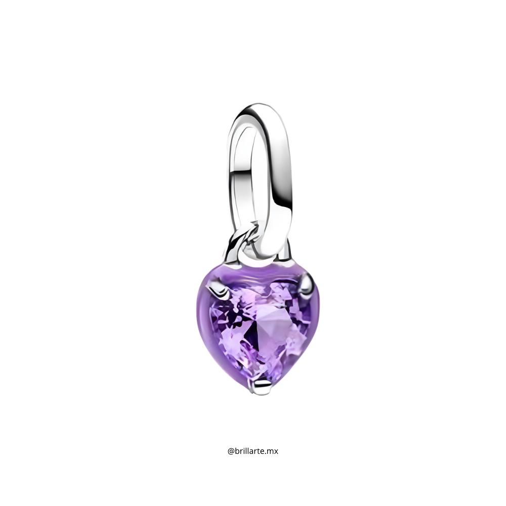 Charm corazón morado me