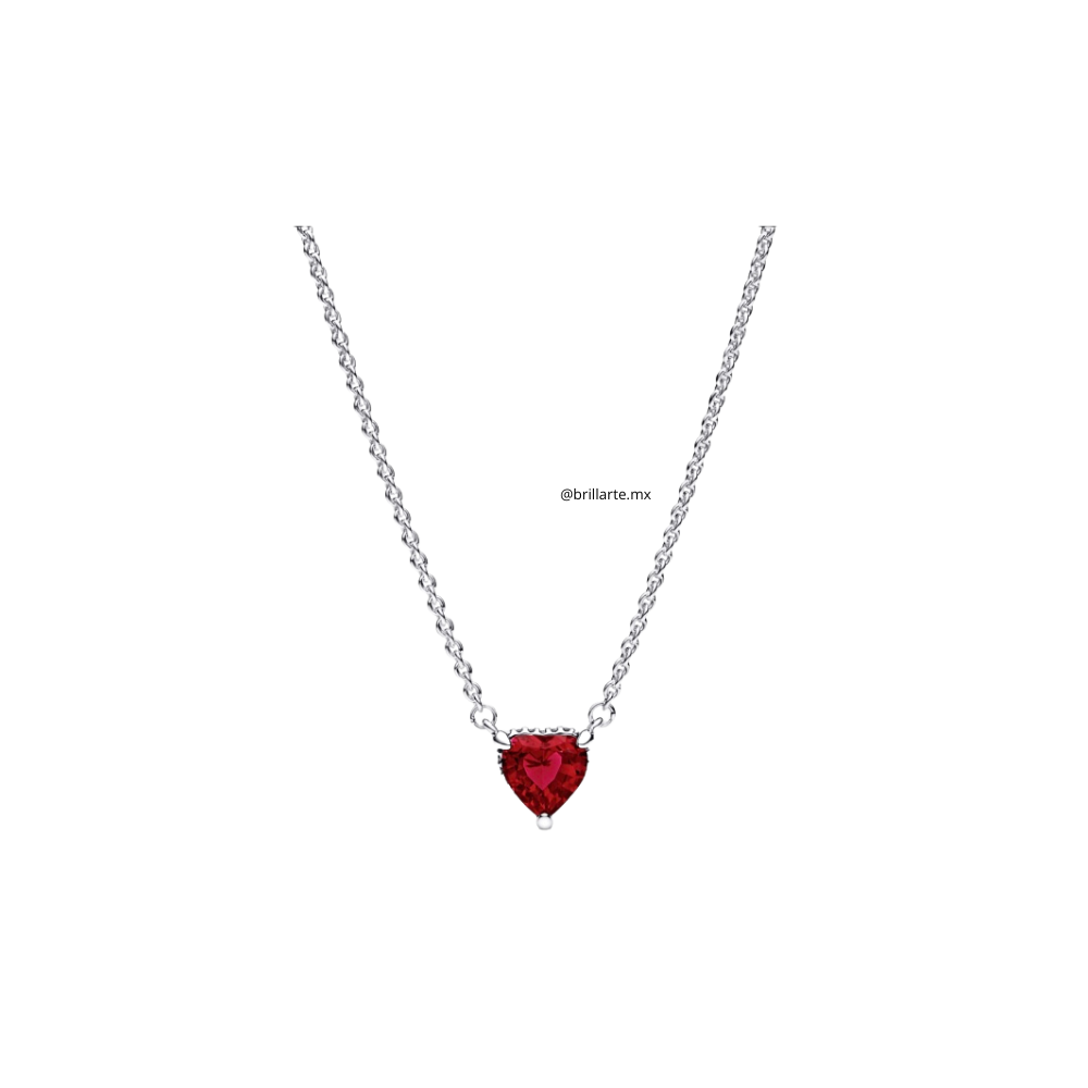 Collar corazón rojo