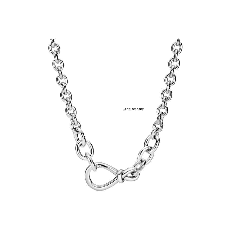 Collar eslabones con nudo de infinito