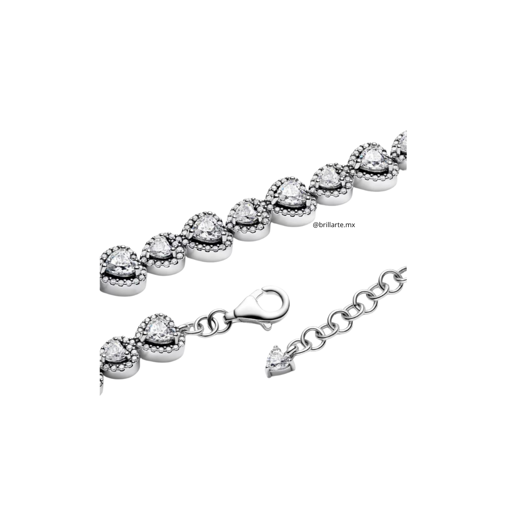 Brazalete corazones relucientes
