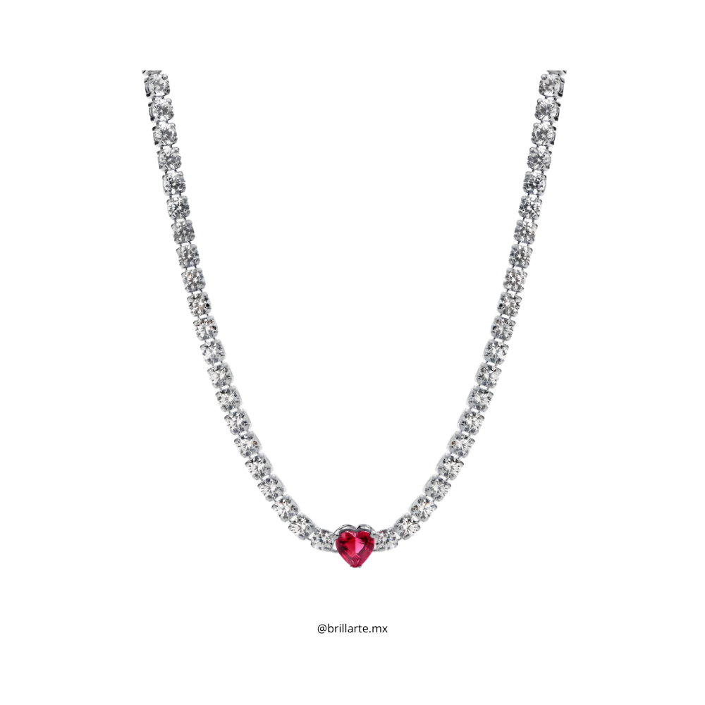 Collar corazón halo estilo gargantilla