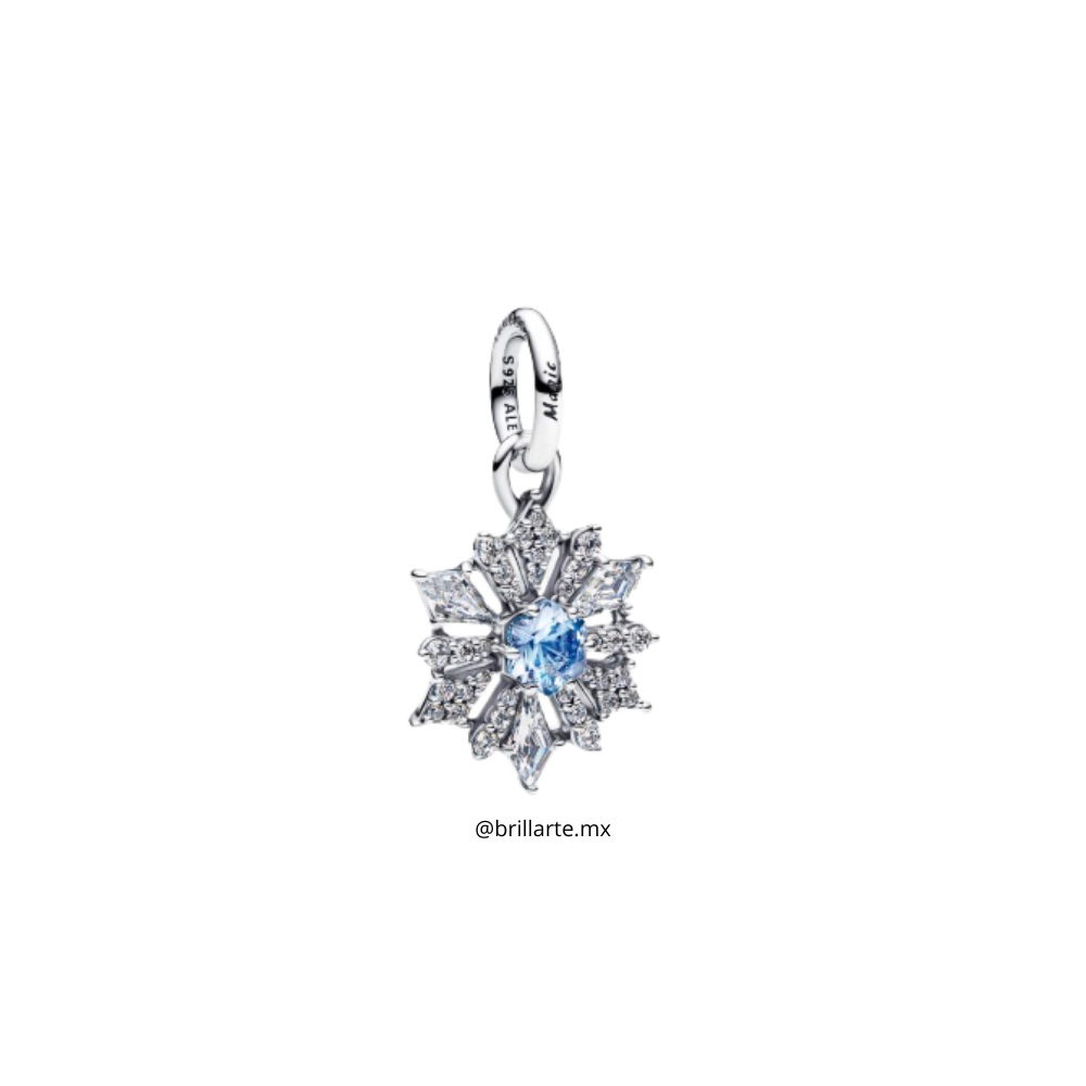 Charm copo de nieve y elsa de frozen