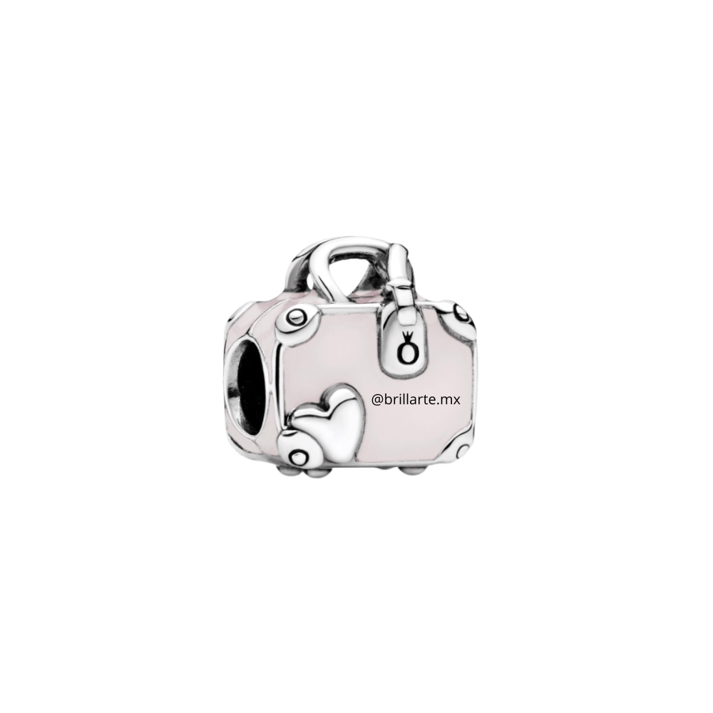 Charm maleta rosa