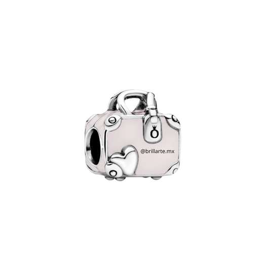 Charm maleta rosa