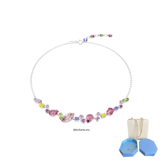 Collar gema con piedras de colores