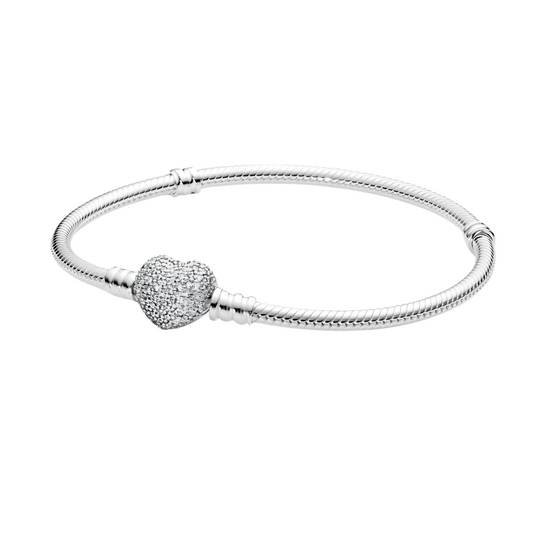 Brazalete  corazón centelleante con logo