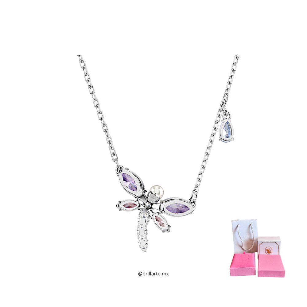 Collar Ariana Grande x Swarovski, libélula lila