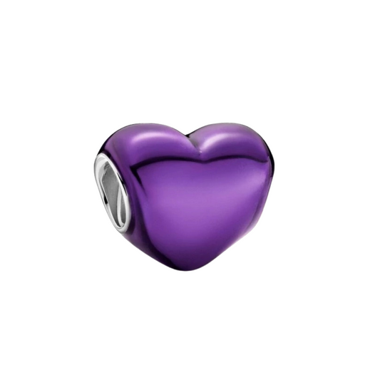 Charm corazón morado