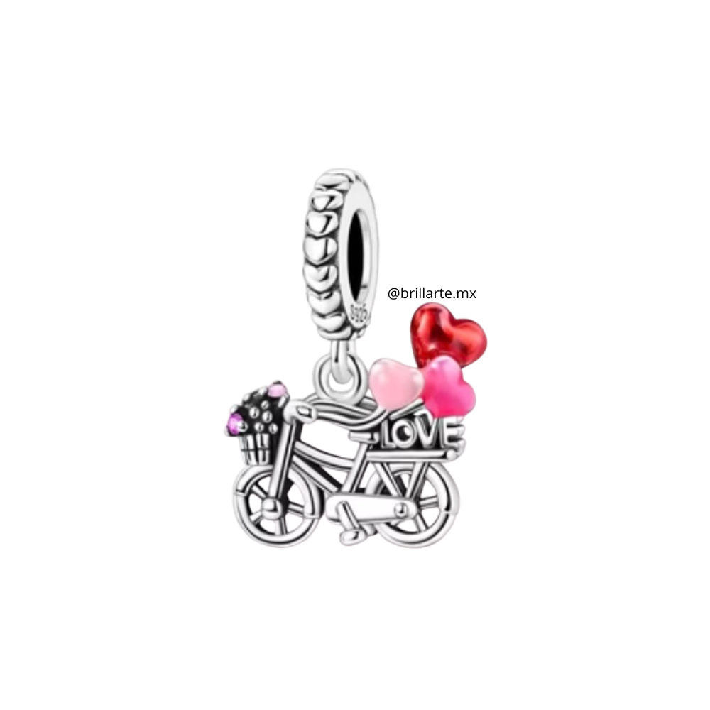 Charm bici con globos