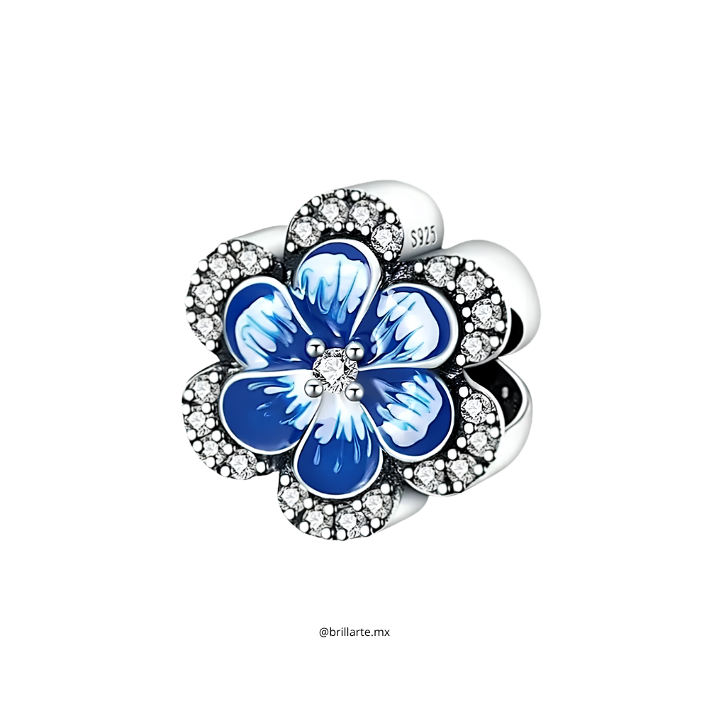 Charm Flor pensamiento azul