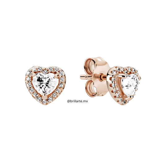 Aretes corazón dorados