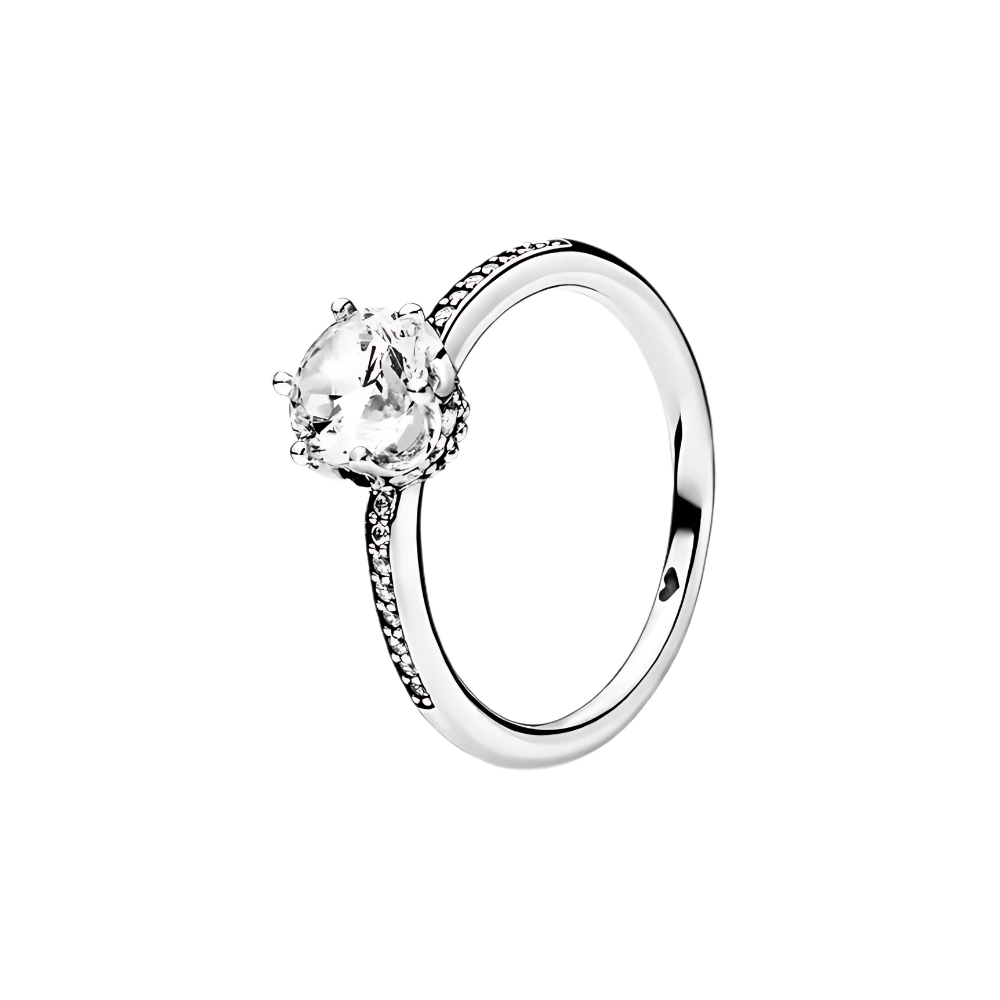 Anillo Corona deslumbrante transparente