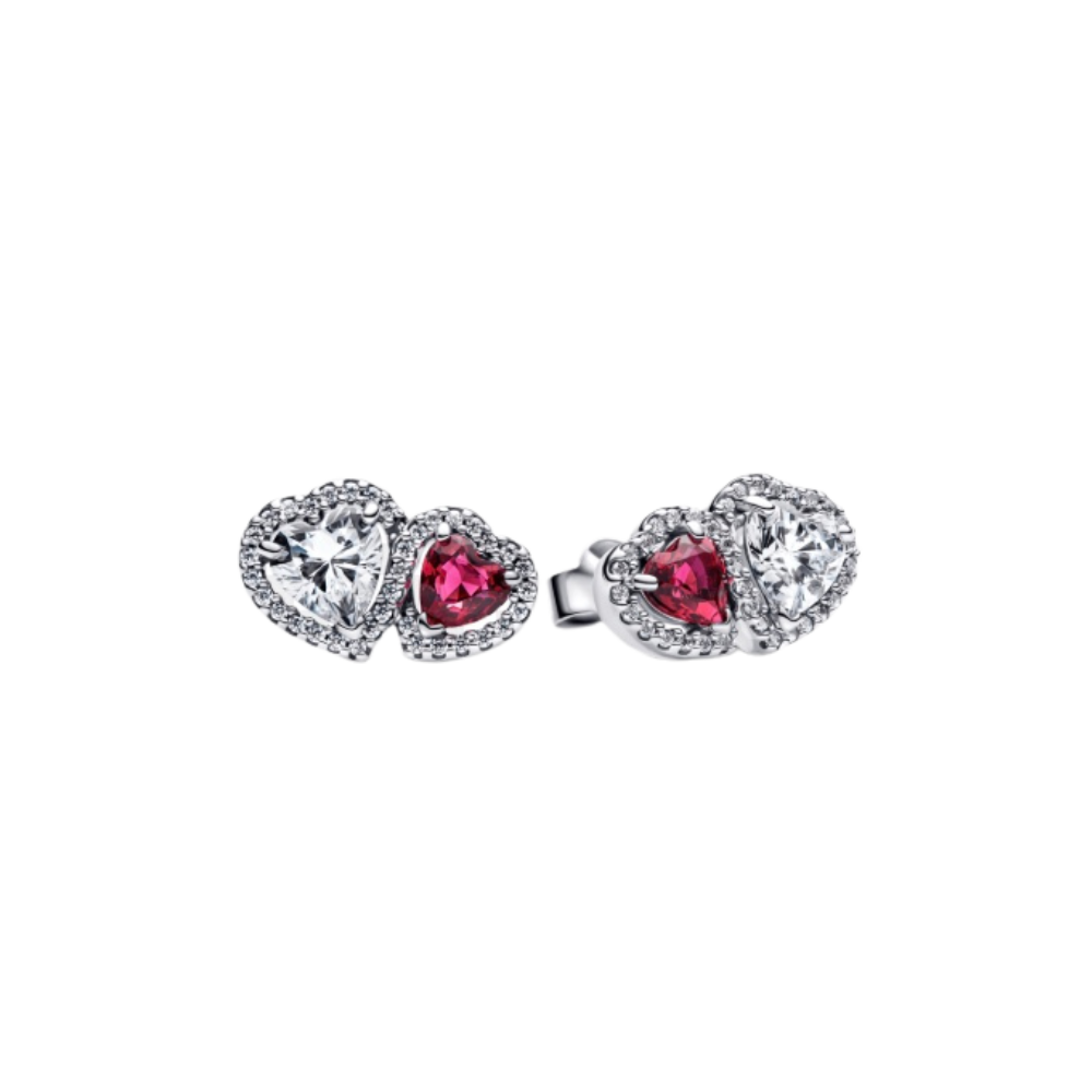 Aretes halo corazones