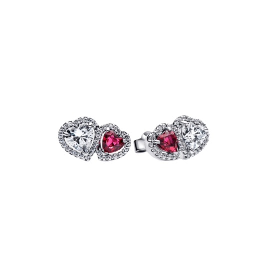Aretes halo corazones