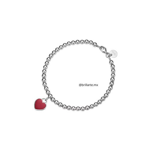 Pulsera Tiffany roja con logo