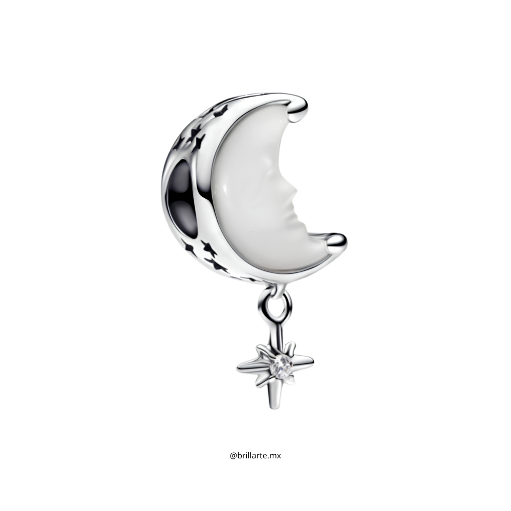 Charm Luna y estrella polar