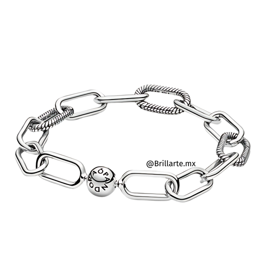 Brazalete eslabones con logo