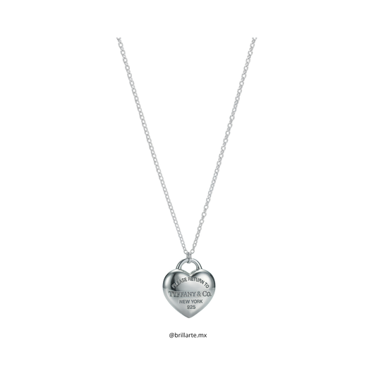 Collar Tiffany corazón 3D
