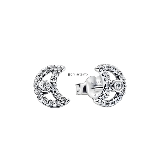 Aretes luna brillante