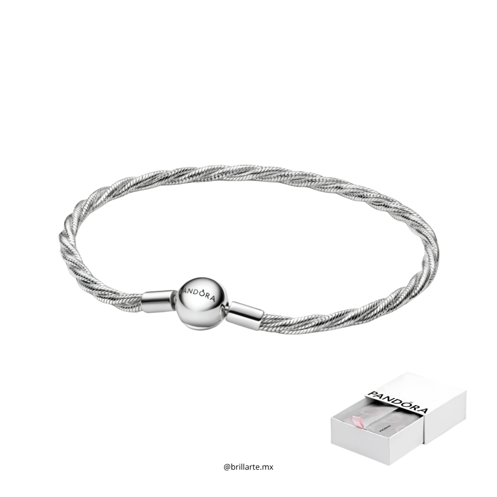 Brazalete trenzado con logo